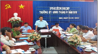 UBND huyện Dương Minh Châu tổ chức phiên họp UBND huyện thường kỳ tháng 01/2016